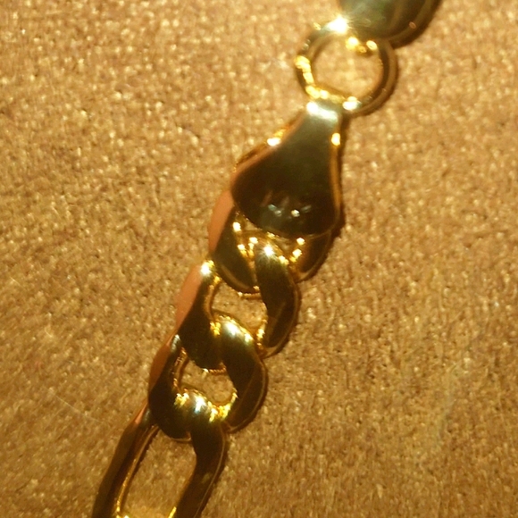 14k gold stamp necklace link - Picture 2 of 7